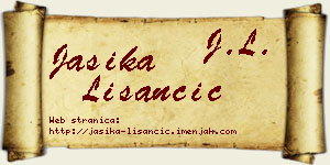 Jasika Lišančić vizit kartica